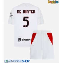 Maglie da calcio AC Milan Koni De Winter #5 Seconda Maglia Bambino 2026-27 Manica Corta + Pantaloni corti)